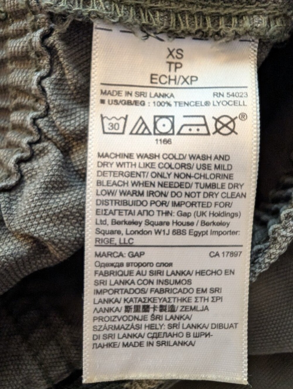 GAP Women's Pull-on Tencel Casual Jogger Pants Dark Green XS - Picture 5 of 5